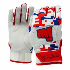 Dominate CAMO ROYAL/RED BATTING GLOVES