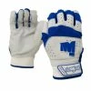 Dominate NEW WHITE/ROYAL BATTING GLOVES