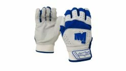 Dominate NEW WHITE/ROYAL BATTING GLOVES
