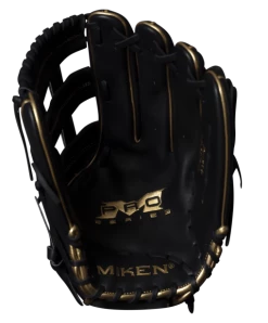 Hot Sale – Miken Black & Gold PRO Series 13″ LE Slowpitch Fielding Glove: PRO130-BG