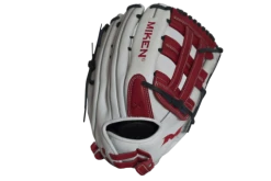 Hot Sale – Miken Pro Series 13″ Slow Pitch Fielding Glove – White/Scarlet/Navy: PRO130WSN