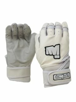 Dominate STBILIZING CUFF WHITE BATTING GLOVES