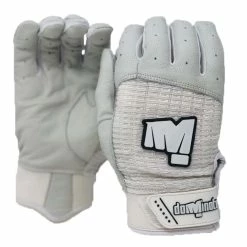 Dominate WHITE BATTING GLOVES