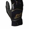 Miken Adult Gold MK7X Batting Gloves Extra Support Goat Skin Palm Pad MBGGLD