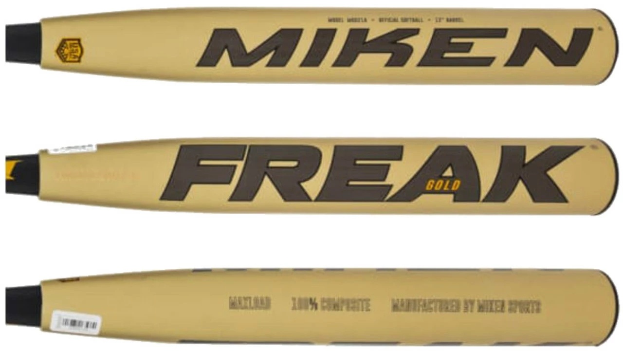 Miken 2021 Freak Gold Maxload USA League Slowpitch Softball Bat 12β Barrel - Image 2