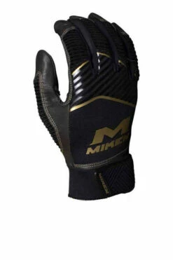 Miken Adult Gold MK7X Batting Gloves Extra Support Goat Skin Palm Pad MBGGLD